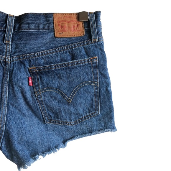 Levi’s 501 Mid Rise Jean Shorts Size 28 Echo Park - Picture 8 of 12
